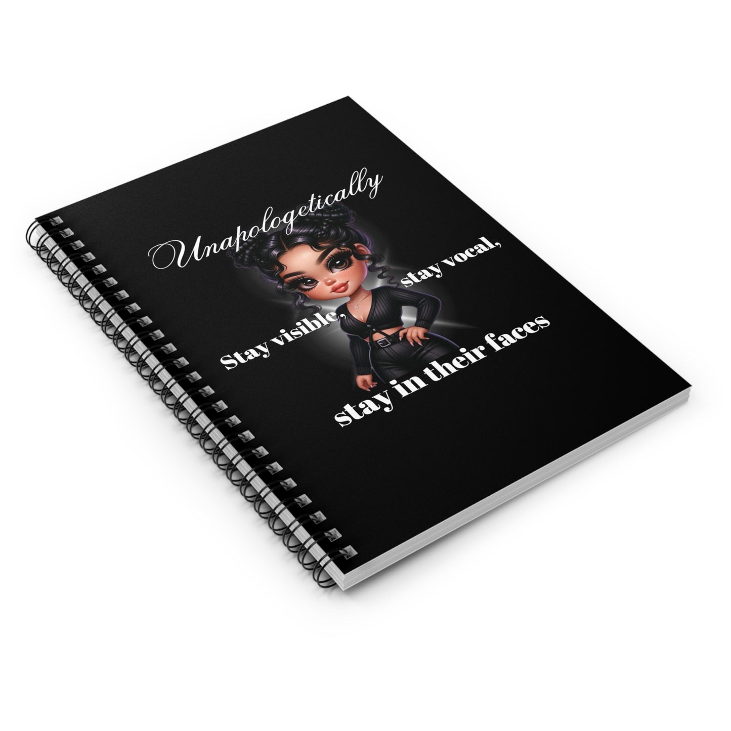 Unapologetically Spiral notebook (CC) Black notebook