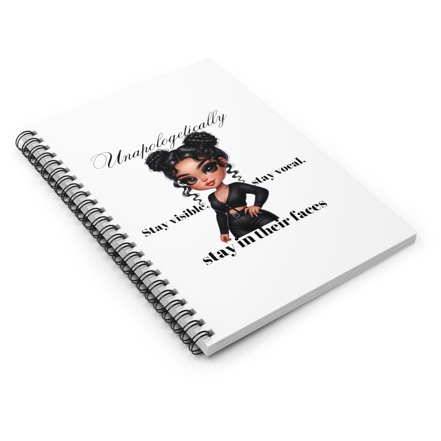 Unapologetically Spiral notebook (CA) White notebook