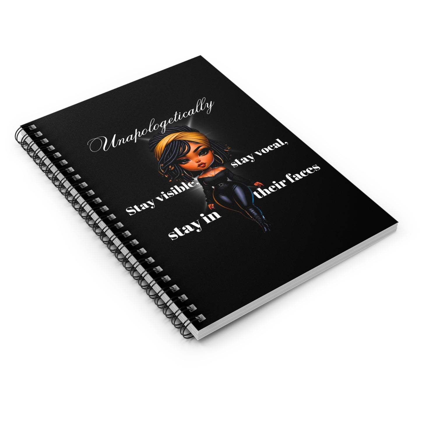 Unapologetically Spiral notebook (AA)(black notebook)