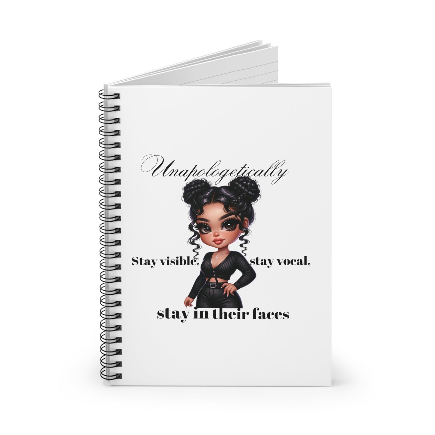 Unapologetically Spiral notebook (CA) White notebook