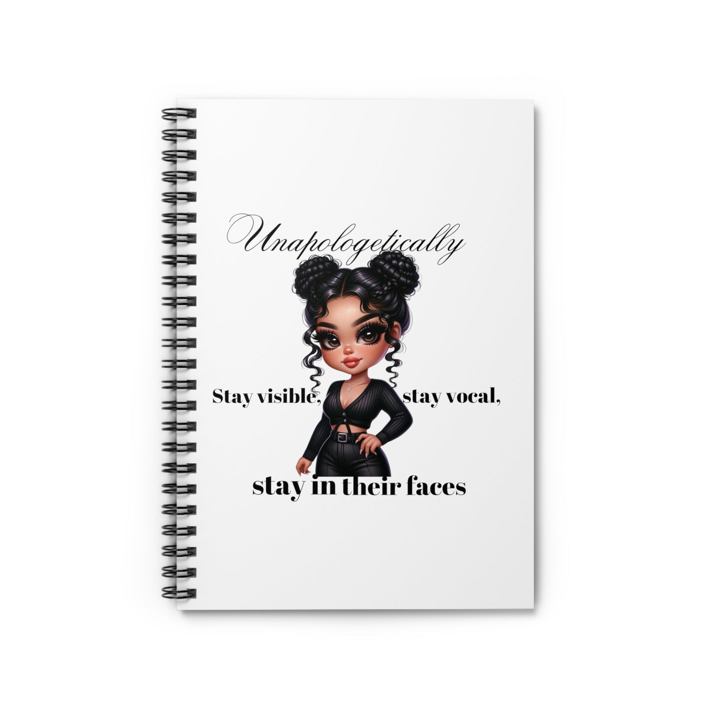 Unapologetically Spiral notebook (CA) White notebook