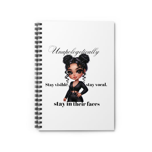 Unapologetically Spiral notebook (CA) White notebook