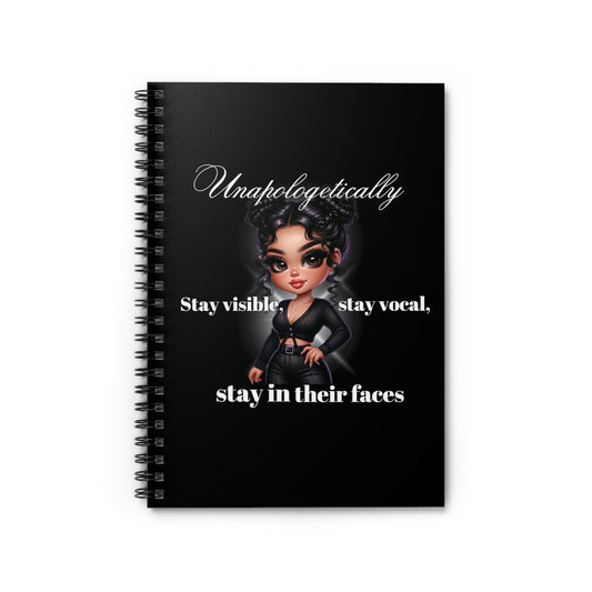 Unapologetically Spiral notebook (CC) Black notebook