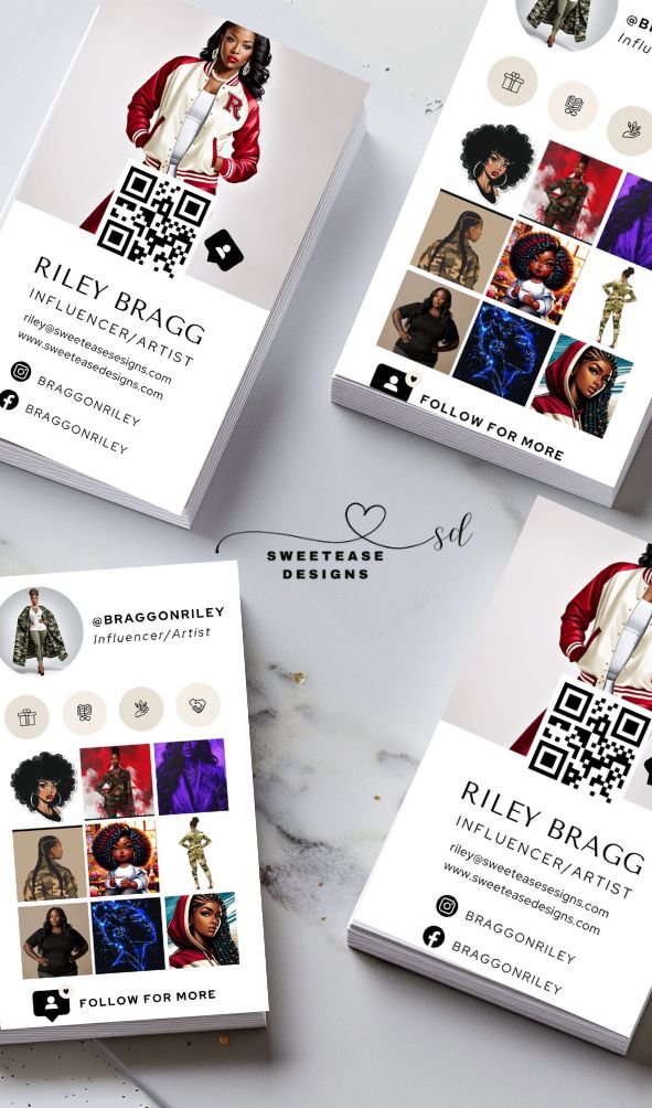 Business/Influencer Card Template Bundle (Digital delivery)