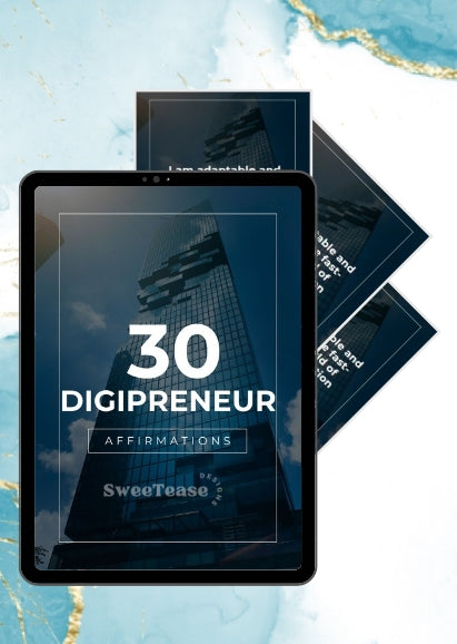 Complete 30-Card Digipreneur Affirmation Set – Daily Motivation for Digital Entrepreneurs