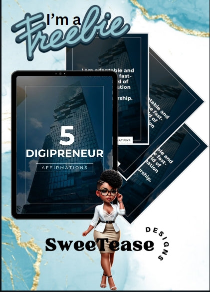 5 Free Digipreneur Affirmation Cards – Motivation for Digital Entrepreneurs (Digital product)