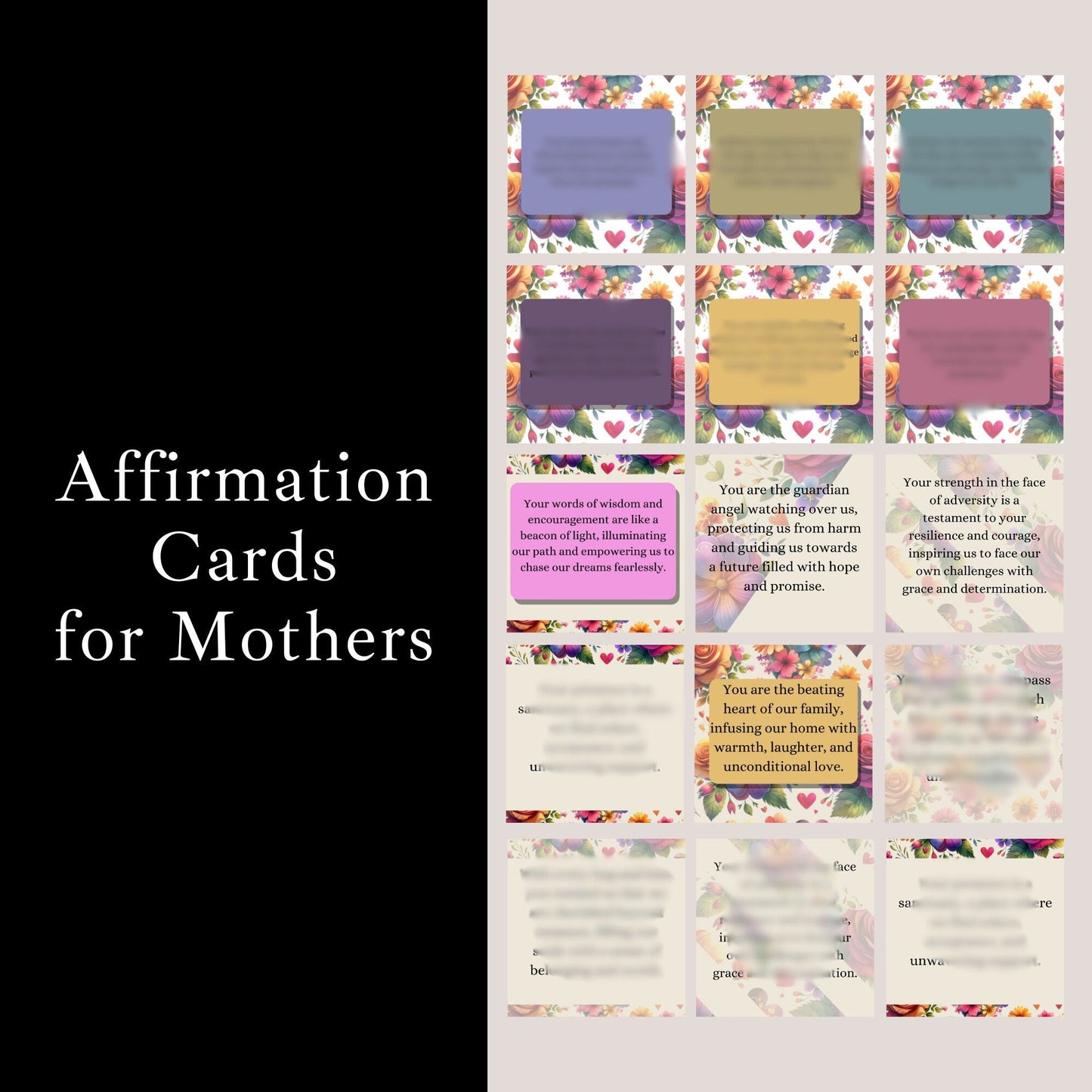 Digital Affirmation cards for Mothers